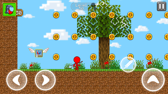 Red Stickman Parkour Fighter Screenshot