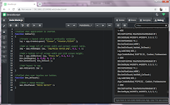 screenshot of DroidScript: JS and Python IDE