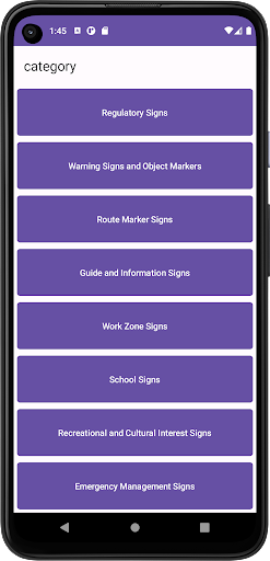 Road Signs Memory Game Screen 2