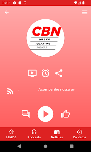 Android application Rádio CBN Tocantins screenshort