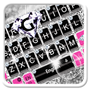 Pink Silver Diamond Keyboard Theme  Icon