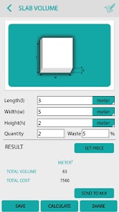 Concrete Volume Calculator–Construction Calculator 1.4 Apk 4