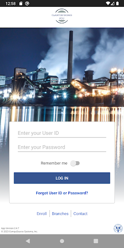 Android application Clairton Works FCU screenshort
