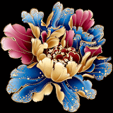 Colorful Peony Flower icon