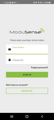 Android application ModuSense screenshort