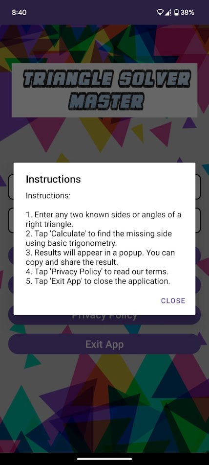 #4. Triangle Solver Master (Android) Podle: ALDER DEN Company