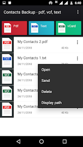 Contacts to pdf vcf text APK (Latest Version) 4