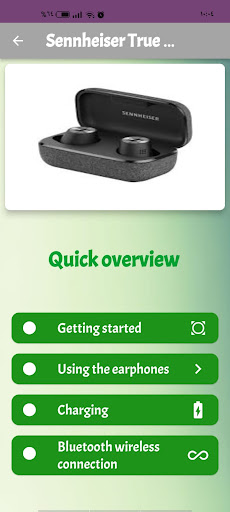 Android application Sennheiser True Wireles 2Guide screenshort