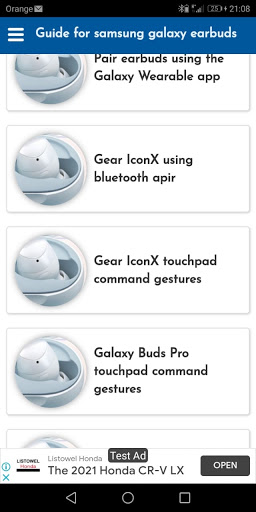 Guide for samsung galaxy earbuds