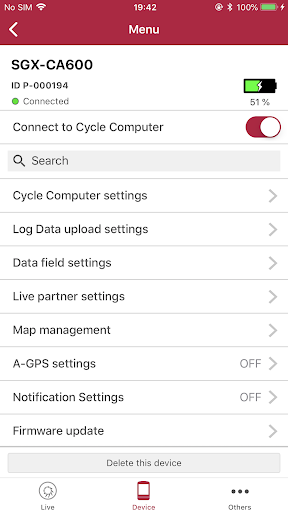 Screenshot of Cyclo-Sphere Control
