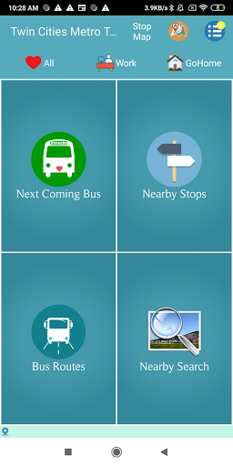 Android application Twin Cities Bus Tracker screenshort
