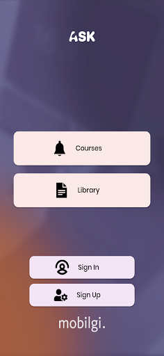 Android application Mobilgi ASK screenshort