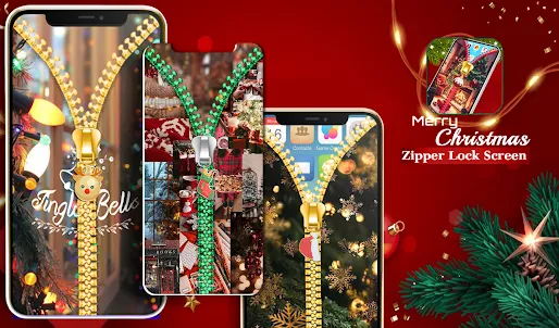 Christmas Zipper Lock Screen