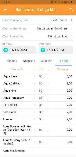 Vật tư kho Screen 3