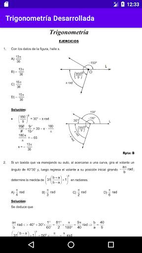 Trigonometría Desarrollada Screen 3