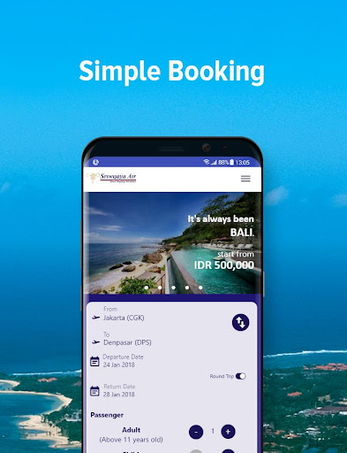 Android application Sriwijaya Air Mobile screenshort