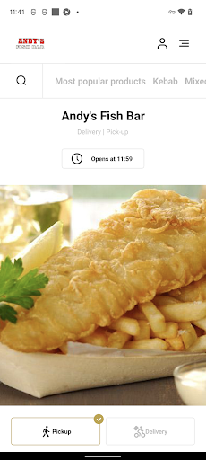 Android application Andy's Fish Bar screenshort