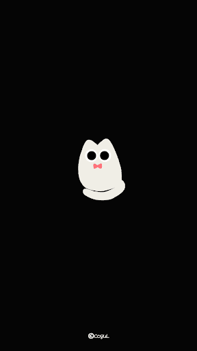 Android application 카카오톡 테마 - 말랑말랑 하얀고양이_소프트블랙 screenshort