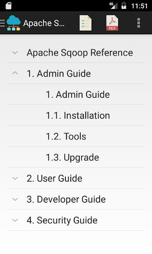 Android application Reference Manual for Apache Sq screenshort