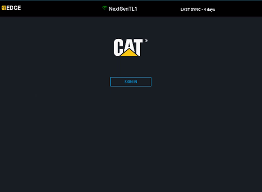Android application Cat® MineStar™ Edge Technician screenshort