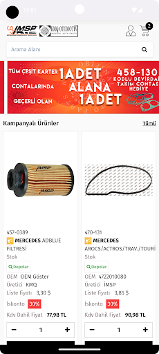 Android application KMQ Otomotiv B2B screenshort