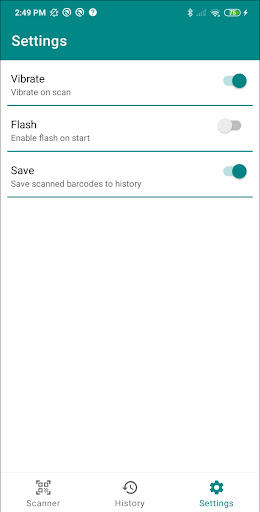 ScandroidX Barcode Scanner Screen 3