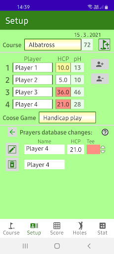 Android application Golf Scorecard screenshort