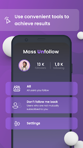 Captura de Pantalla 3 Massi: Mass Unfollow for Insta android