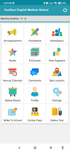 Auxilium English Medium School Screen 2