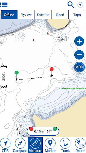 Android application Lake Perris Offline GPS Charts screenshort