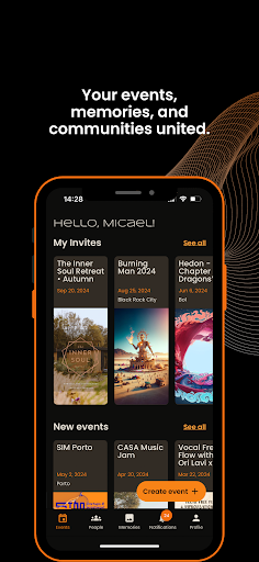Android application TIME&SPACE - Event Manager screenshort