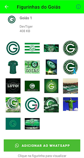 Android application Figurinhas do Goiás screenshort