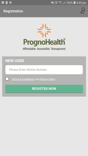 Android application PrognoHealth screenshort