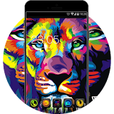 Neon Color Lion: Cool Launcher Theme icon