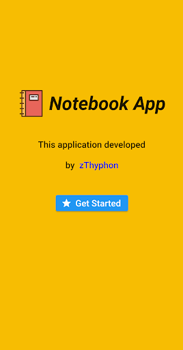 Android application Notebook App by zThyphon screenshort