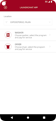 Android application The Laundromat App screenshort