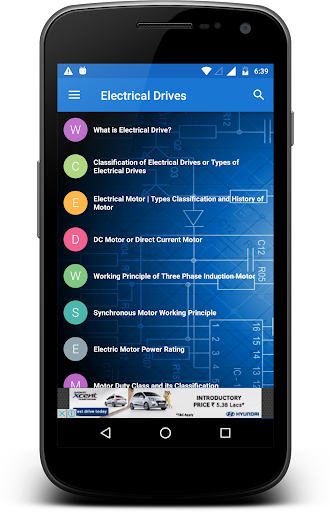 Android application Electrical Drives screenshort