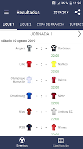 Captura de Pantalla 1 Resultados para la Ligue 1 android