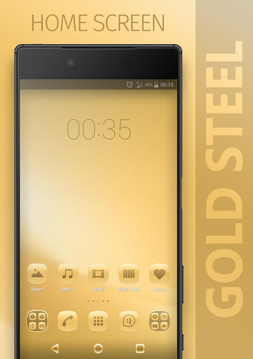 Android application GOLD STEEL Xperia Theme screenshort