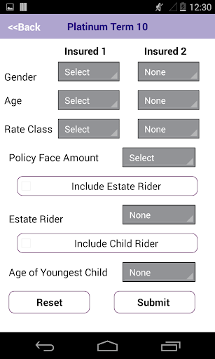 Rate Calc Screen 2
