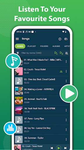 Screenshot of Music Player