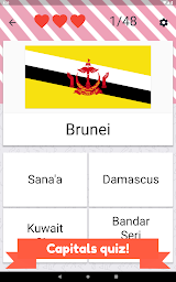 Asia and Middle East countries - flags quiz