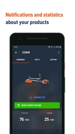 Screenshot of Husqvarna Connect
