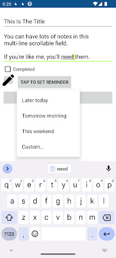 Remindify - quick reminders Screen 2