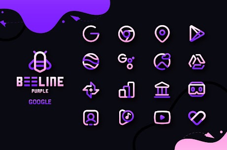 BeeLine Purple Iconpack APK (PAID) Download Latest 3