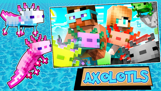 Too much axolotls mod for mcpe