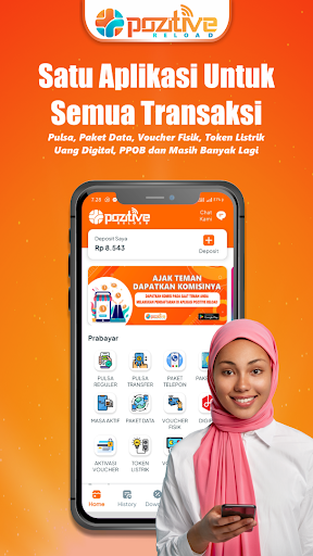Android application POZITIVE RELOAD - Pulsa Murah screenshort