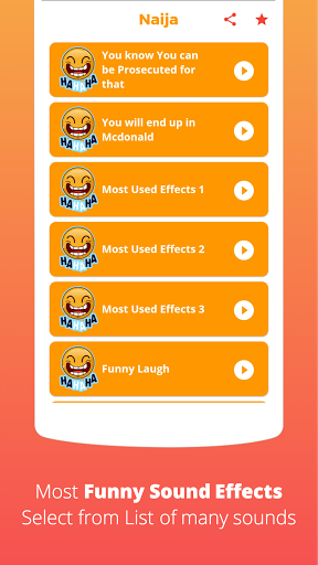 Android application Nigerian Comedy Sound Effects screenshort