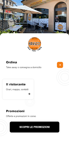 Android application Pizzeria Bruscò screenshort