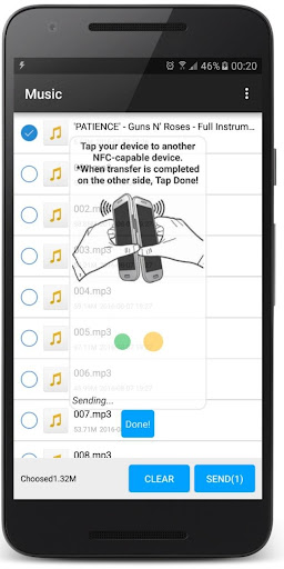 Easy NFC transfer & share Screen 3